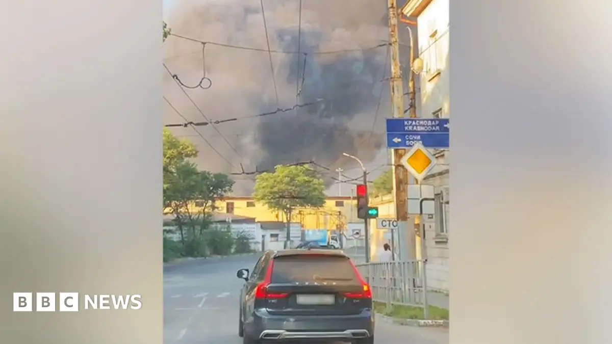 Ukraine Drone Attack Damages Russian Grain Terminals at Novorossiysk, Ust-Luga
