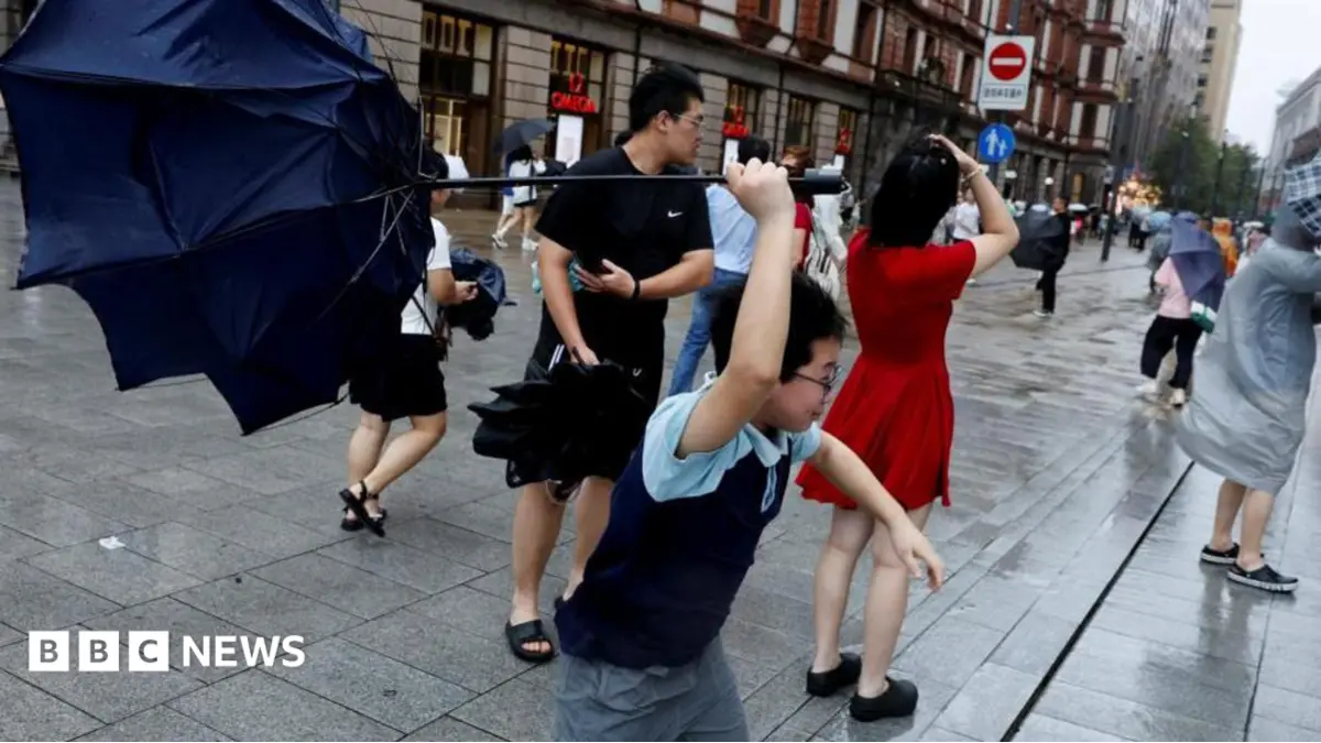 Typhoon Dolphin Forces One Million Evacuations Across Eastern China, Shanghai Affected