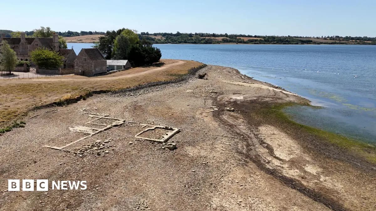 Rutland Water Drought Reveals Nether Hambleton Village Remains