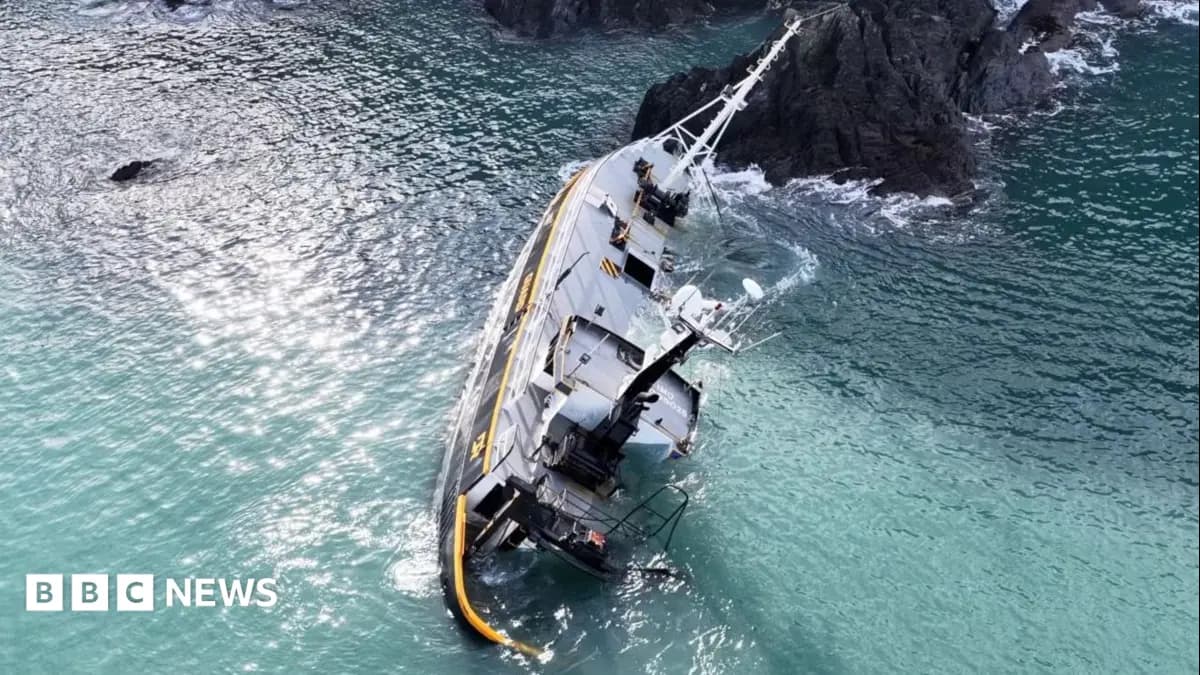 Salvage Operation Dismantles 24-Metre Guard Boat Wrecked Off Isle of Lewis Coast