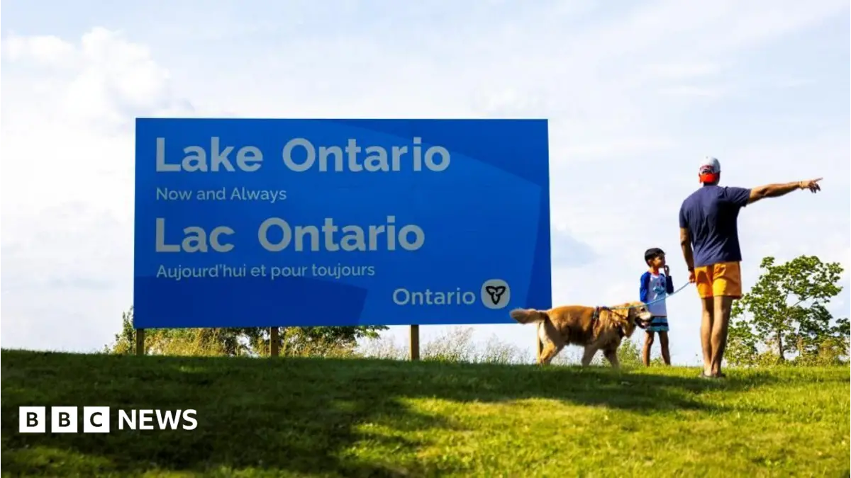 Ontario Premier Doug Ford Unveils 'Lake Ontario. Now and Always.' Sign on Canadian Shoreline