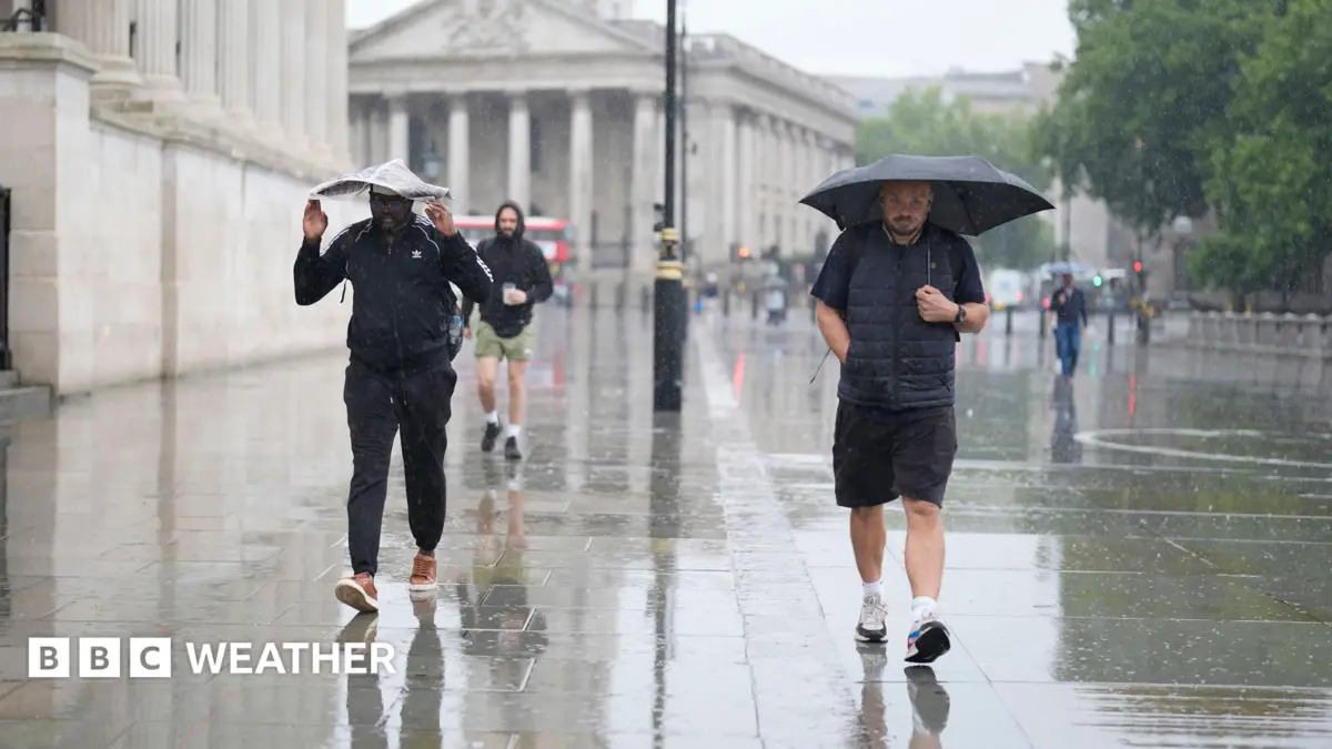 Torrential Rain and Thunderstorms Bring Yellow Warnings Across England and Wales